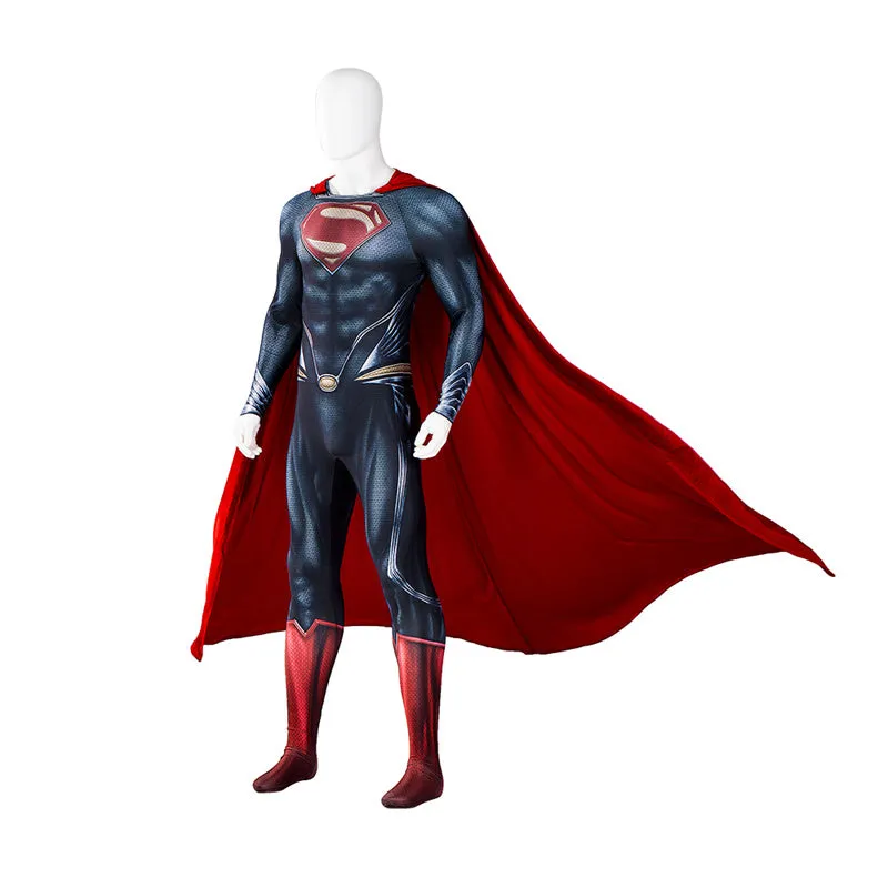 New Superman Cosplay Costume 2022 Man of Steel Superhero Jumpsuit Bodysuit