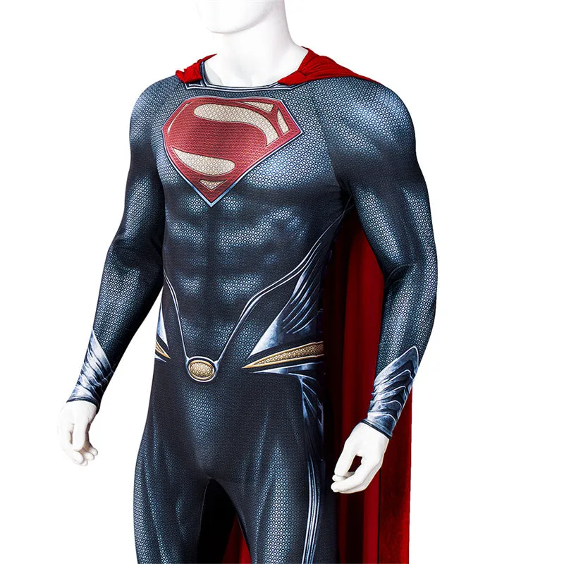 New Superman Cosplay Costume 2022 Man of Steel Superhero Jumpsuit Bodysuit