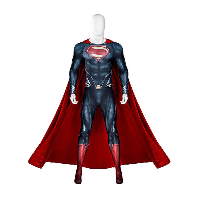 New Superman Cosplay Costume 2022 Man of Steel Superhero Jumpsuit Bodysuit