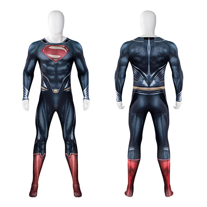 New Superman Cosplay Costume 2022 Man of Steel Superhero Jumpsuit Bodysuit