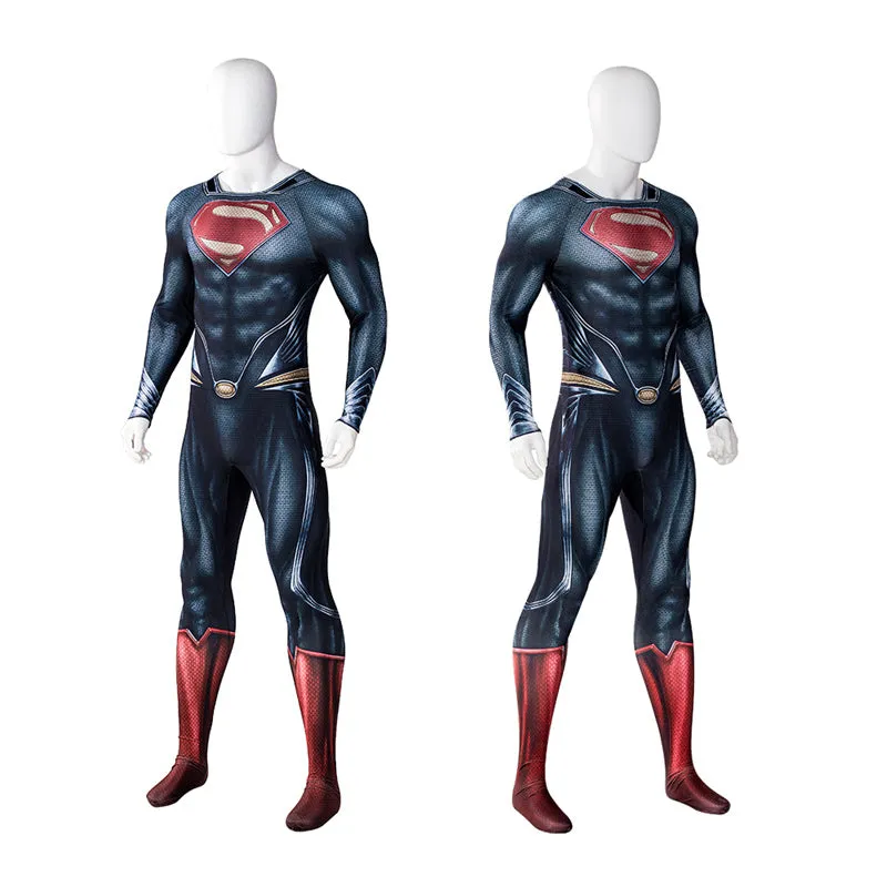 New Superman Cosplay Costume 2022 Man of Steel Superhero Jumpsuit Bodysuit