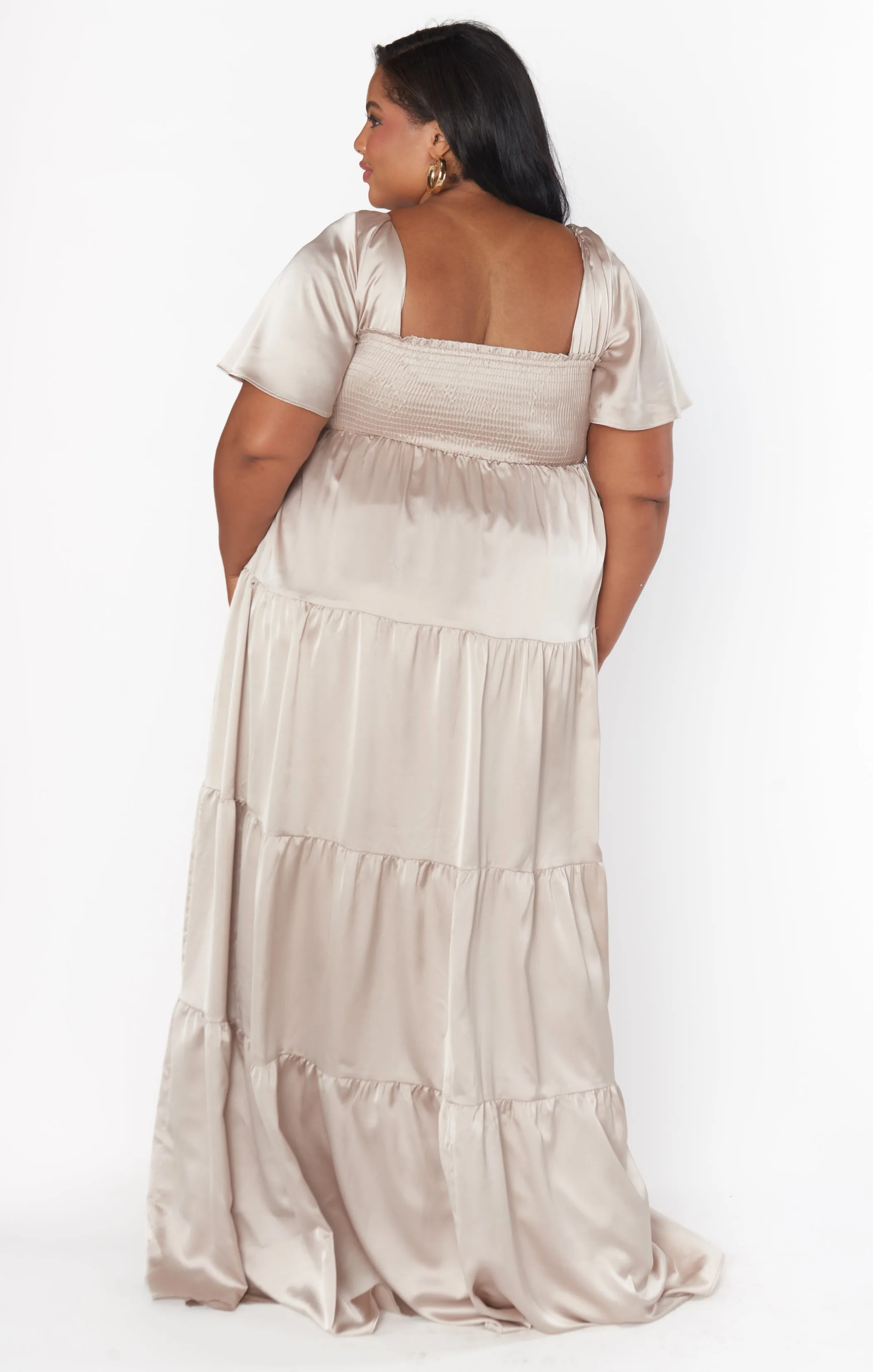 Nicole Maxi Dress ~ Show Me The Ring Luxe Satin