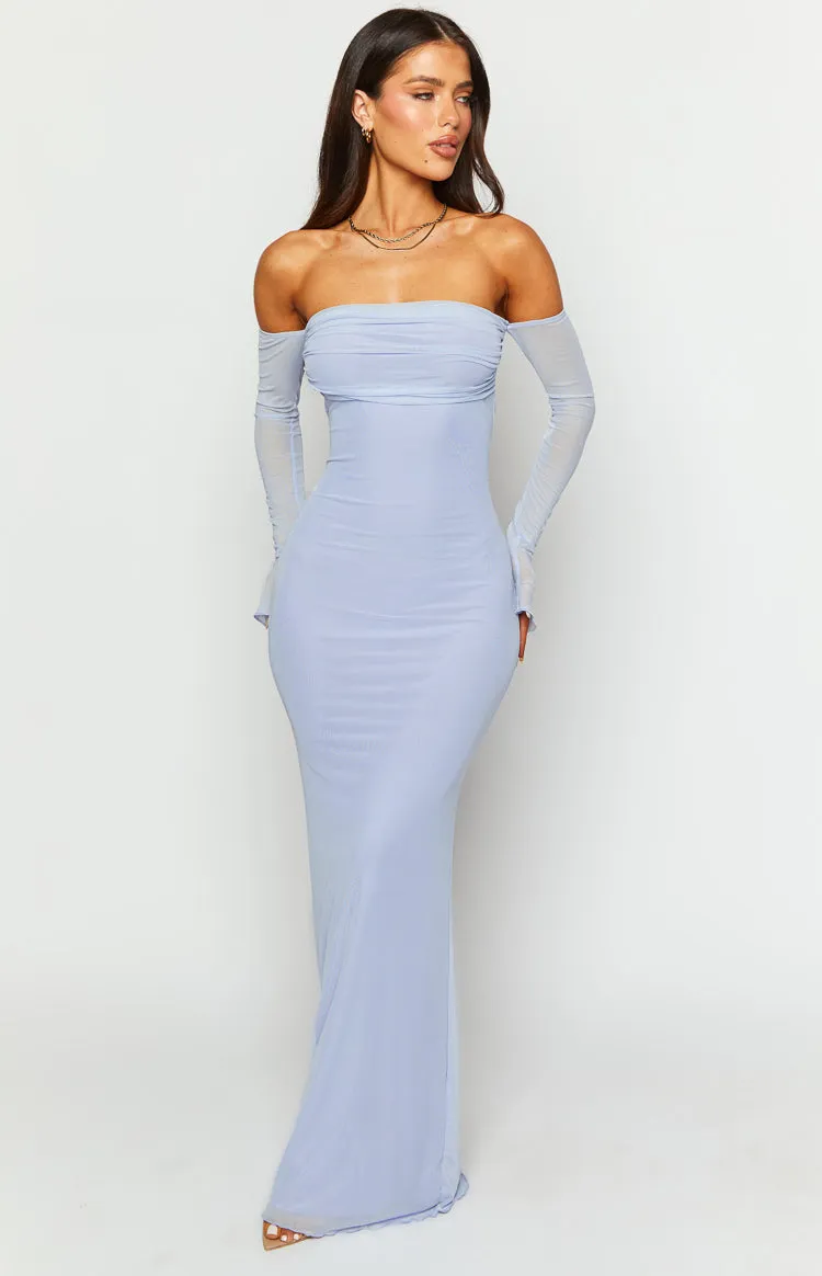 Odette Lilac Long Sleeve Formal Maxi Dress