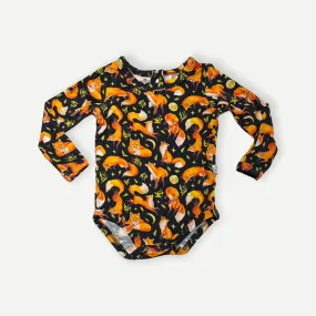 Ollee and Belle Long Sleeve Bodysuit w/keyhole Back - Everett