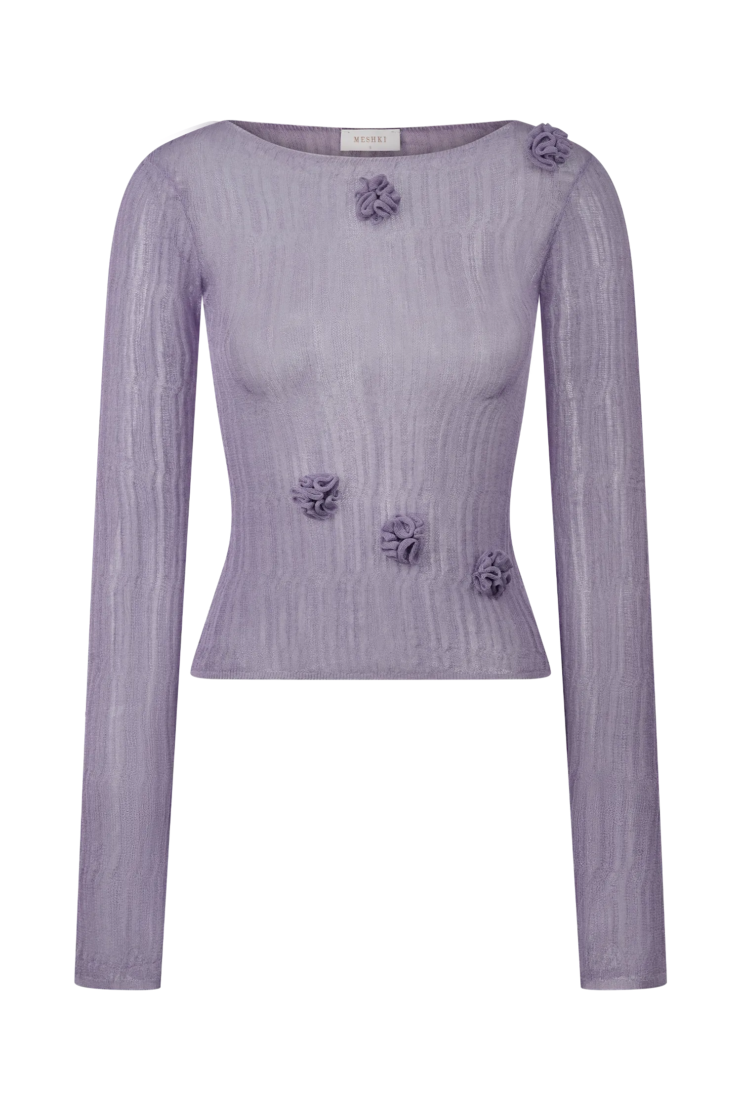 Orianna Orchid Long Sleeve Knit Top - Orchid