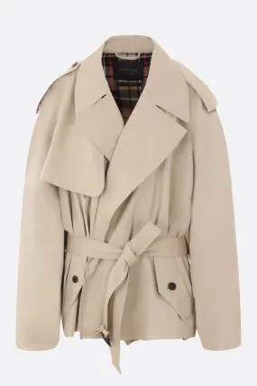 Oversized Belted Twill Trench