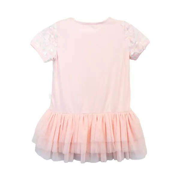 Pink 3D Butterfly Tulle Dress