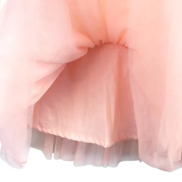 Pink 3D Butterfly Tulle Dress