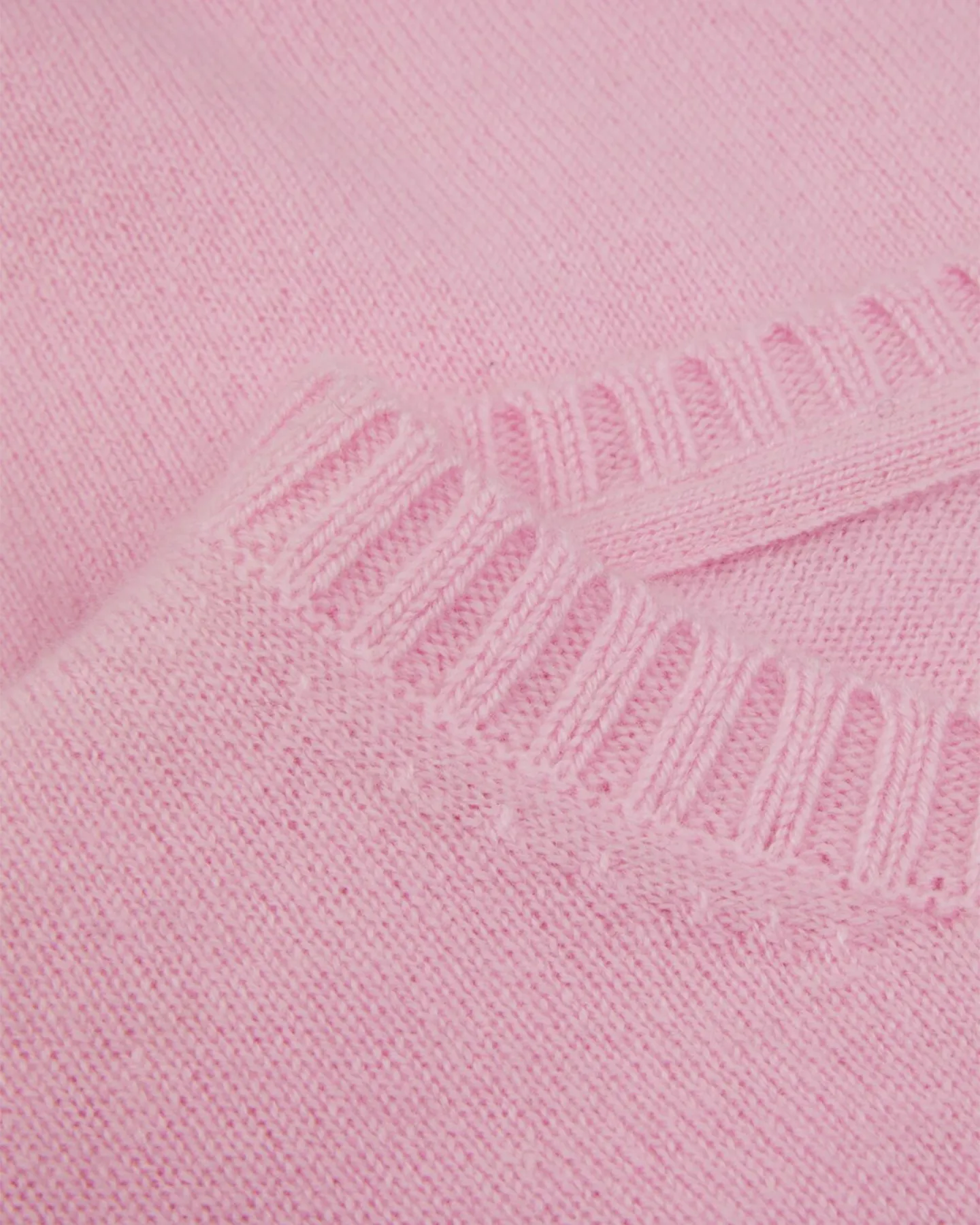 PINK CASHMERE CREW NECK SWEATER