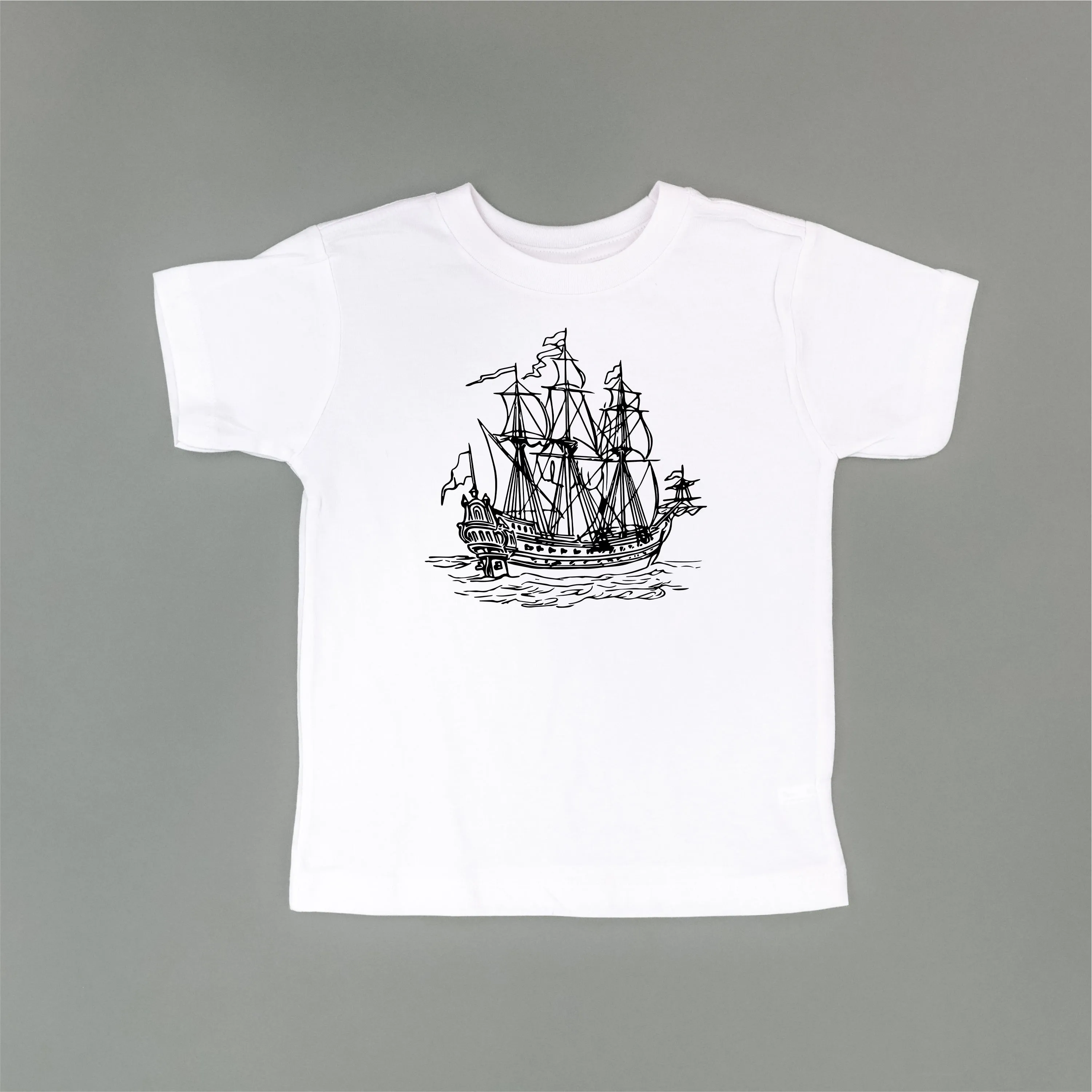 PIRATE SHIP - Minimalist Design - Short Sleeve Child Shirt