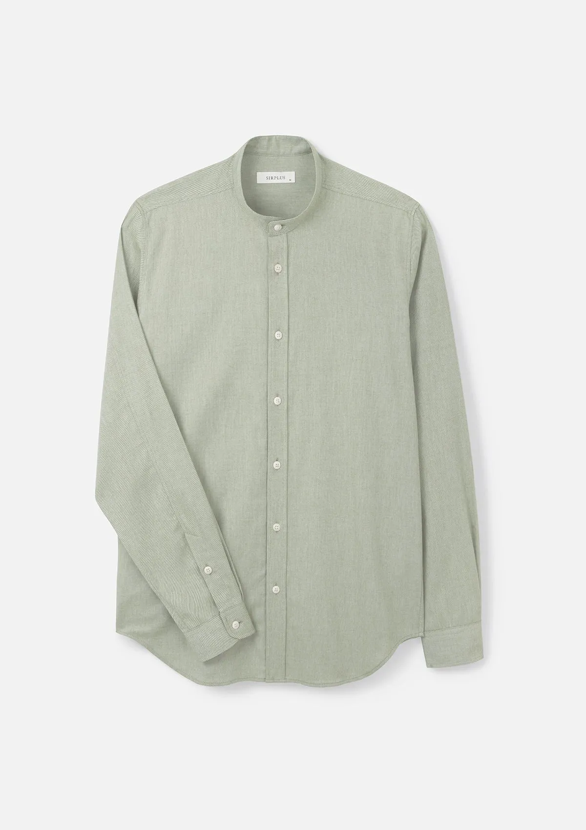 Pistachio Cotton Cashmere Grandad Shirt