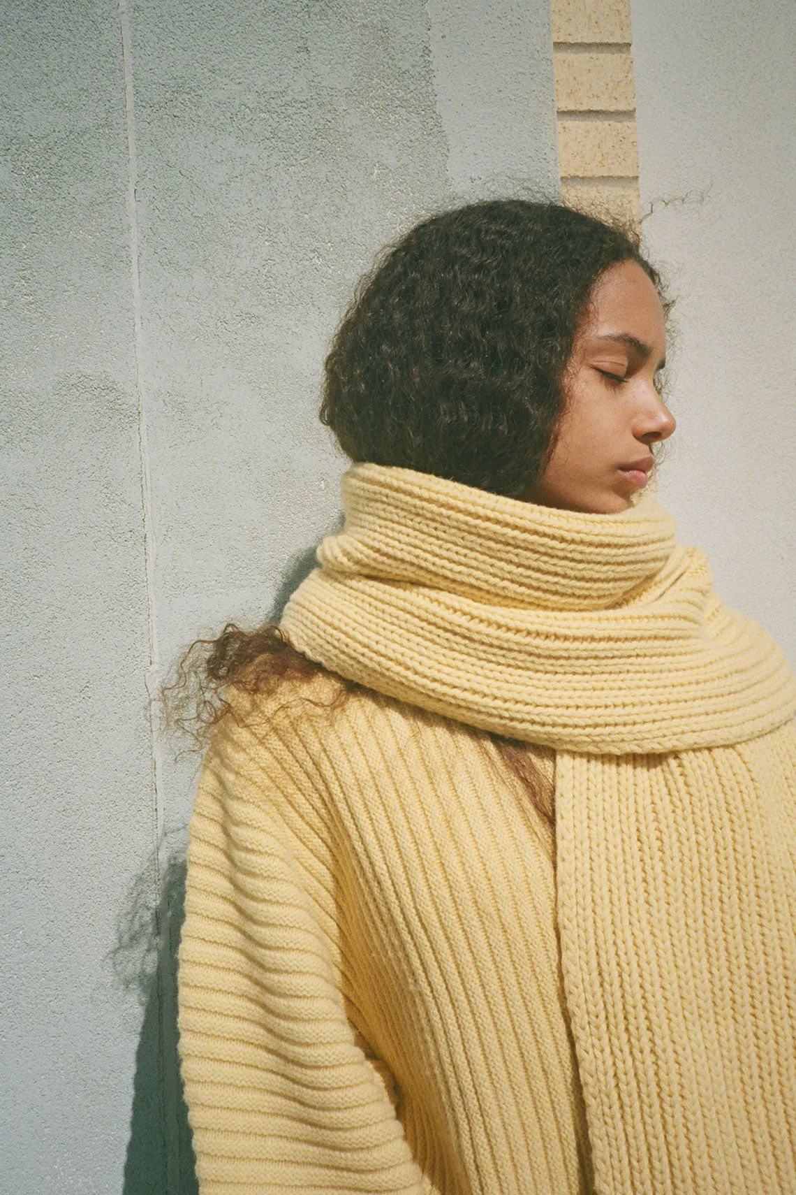 Polv Yellow Recycled Wool Scarf