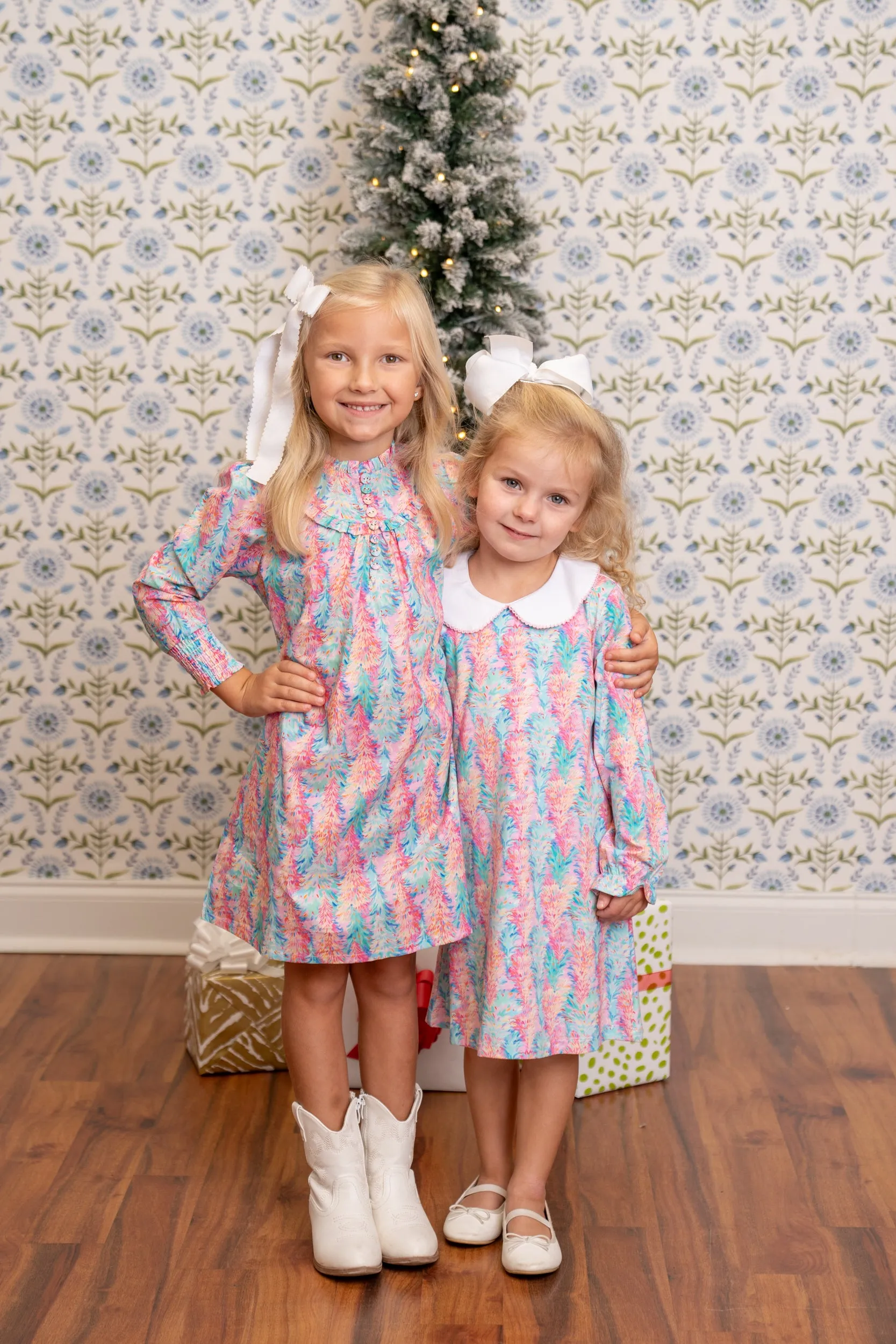 Presley Kait Whimsical Tree LS Dress