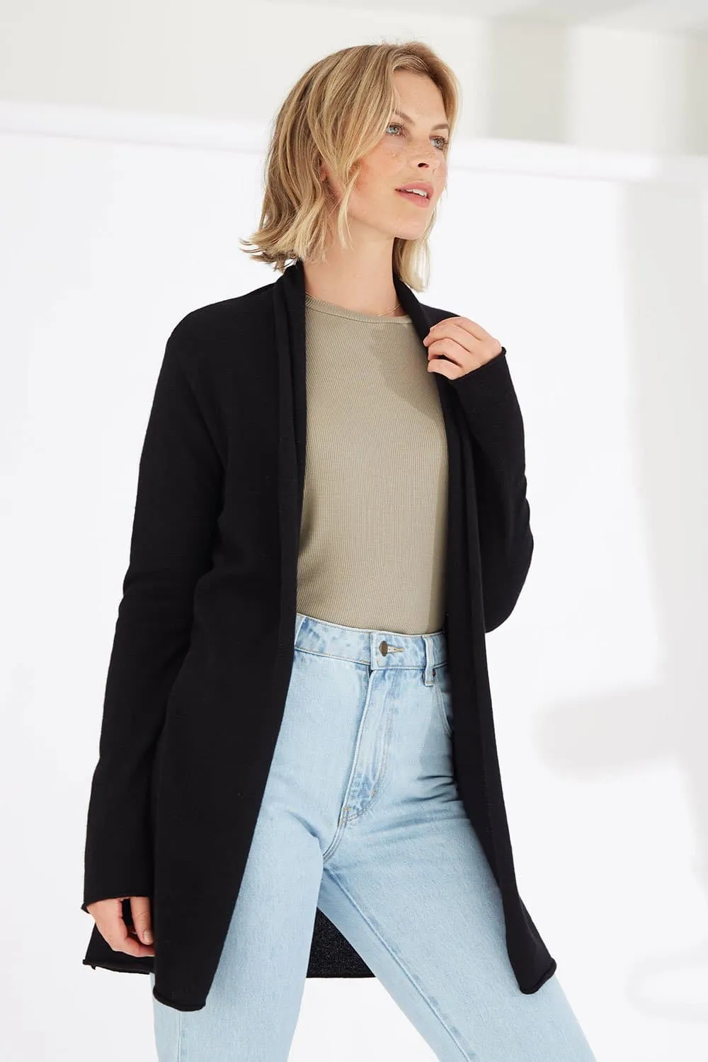 Pure Essentials Soft Roll Cardi