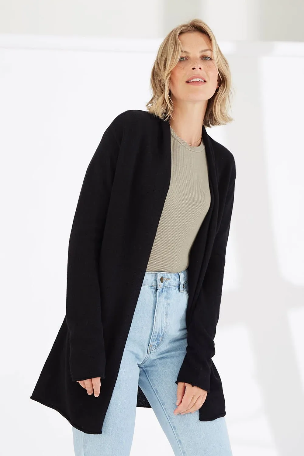 Pure Essentials Soft Roll Cardi