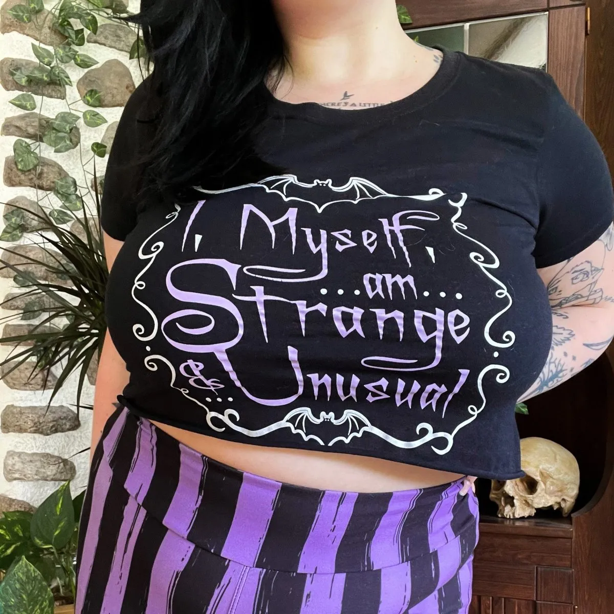 Purple Strange And Unusual Graphic Tee