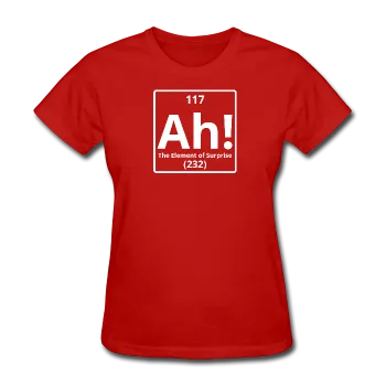 "Ah! The Element of Surprise" - Women's T-Shirt