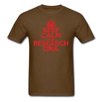 "Keep Calm and Research DNA" (red) - Men's T-Shirt