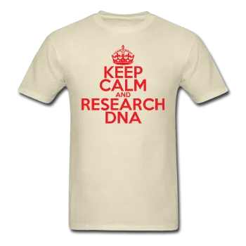 "Keep Calm and Research DNA" (red) - Men's T-Shirt