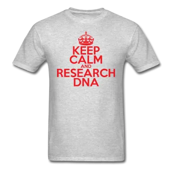 "Keep Calm and Research DNA" (red) - Men's T-Shirt