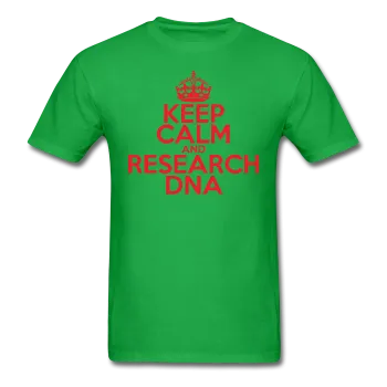 "Keep Calm and Research DNA" (red) - Men's T-Shirt