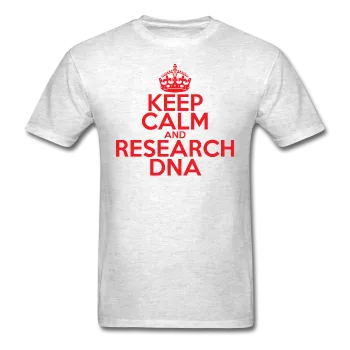 "Keep Calm and Research DNA" (red) - Men's T-Shirt