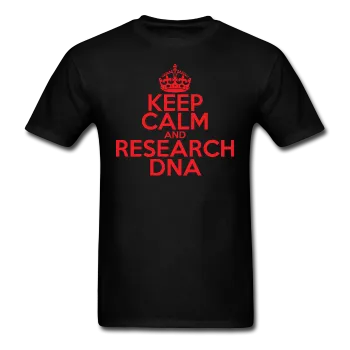 "Keep Calm and Research DNA" (red) - Men's T-Shirt