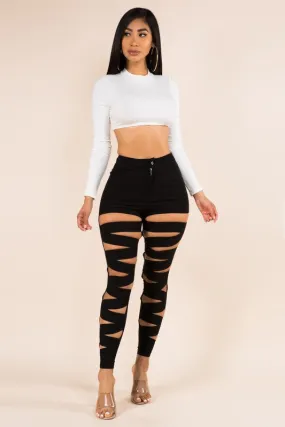 "Lace Me Up" High Waisted Pants