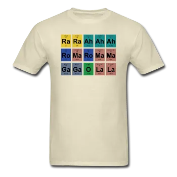 "Lady Gaga Periodic Table" - Men's T-Shirt