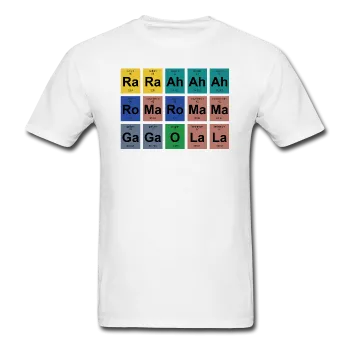 "Lady Gaga Periodic Table" - Men's T-Shirt