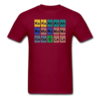 "Lady Gaga Periodic Table" - Men's T-Shirt