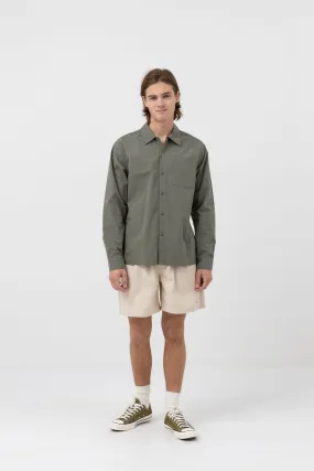 RHYTHM ESSENTIAL LS SHIRT - MOSS