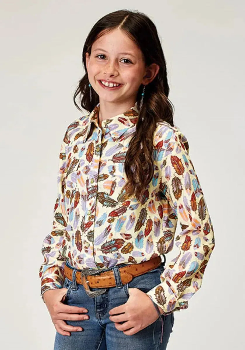 Roper Feather Toss (Multi) - Girl's Western Snap Shirts