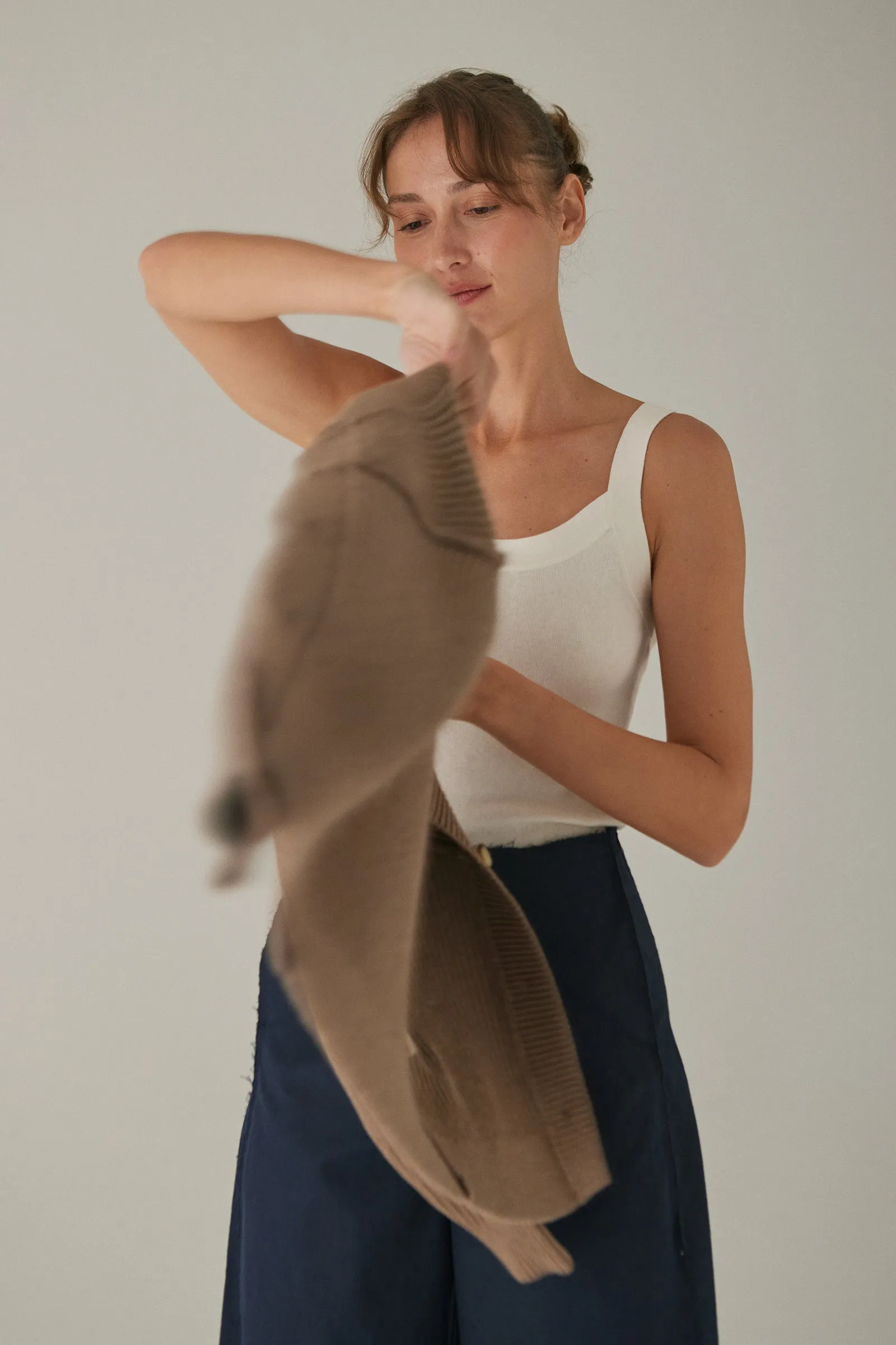 Scoop Neck Knit Tank -- Organic Cotton • Cashmere