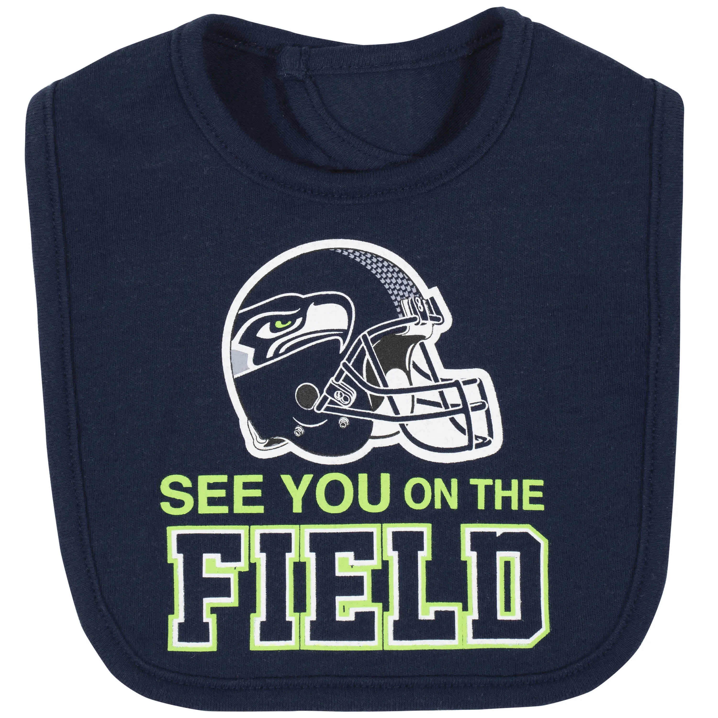 Seahawks Baby Boys 3-Piece Bodysuit, Bib, and Cap Set