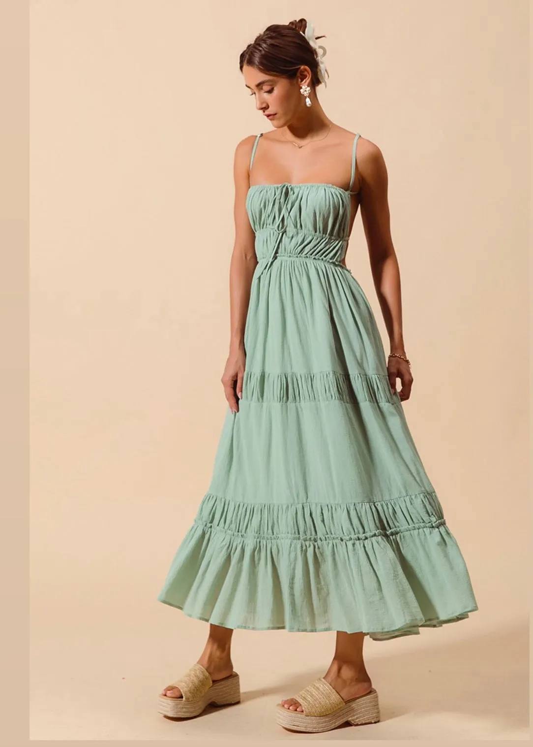 Seaside Serenity Boho Maxi Dress