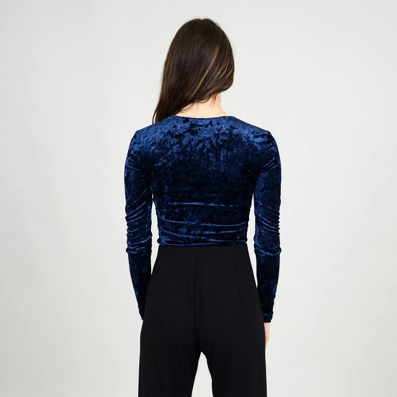 Second Skin Roxi Long Sleeve Velvet Bodysuit