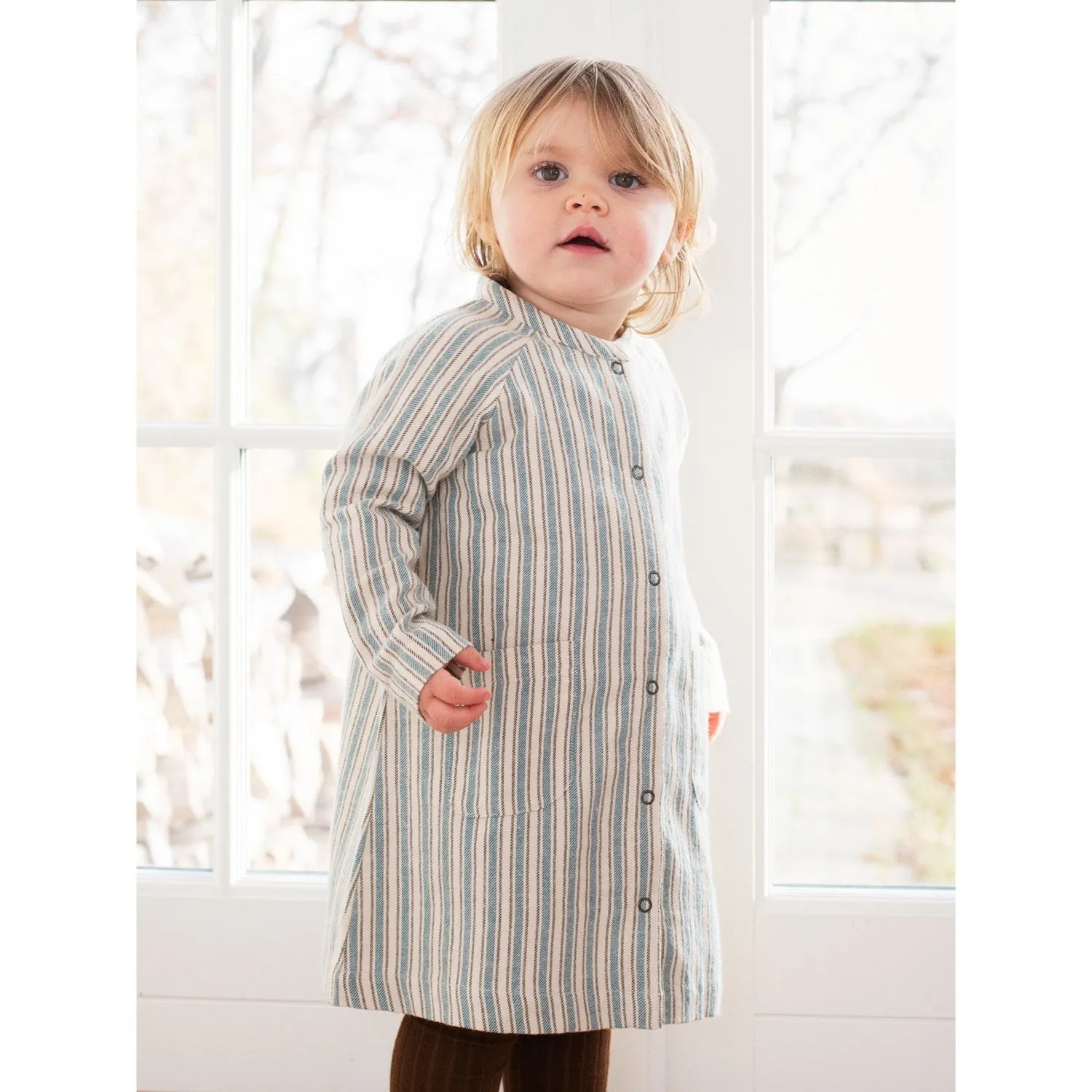 Serendipity Arctic Stripe Brushed Dress