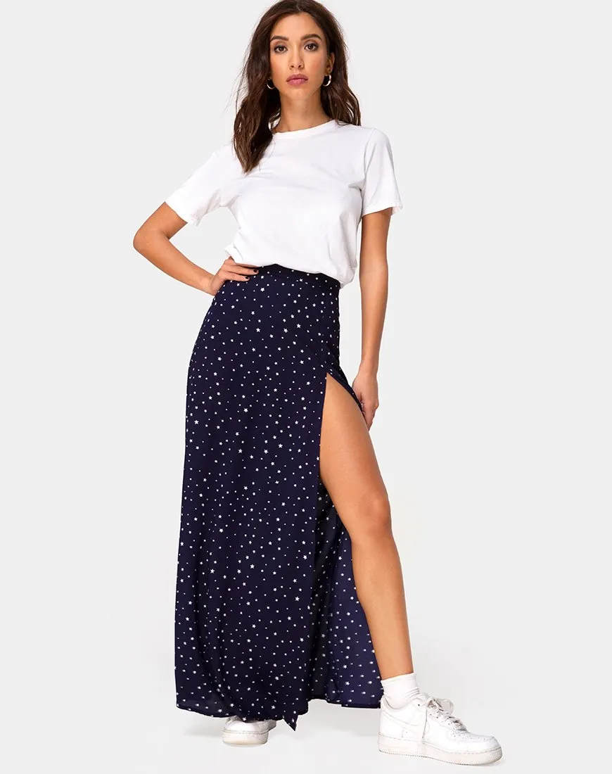 Shayk Maxi Skirt in Starstruck Navy