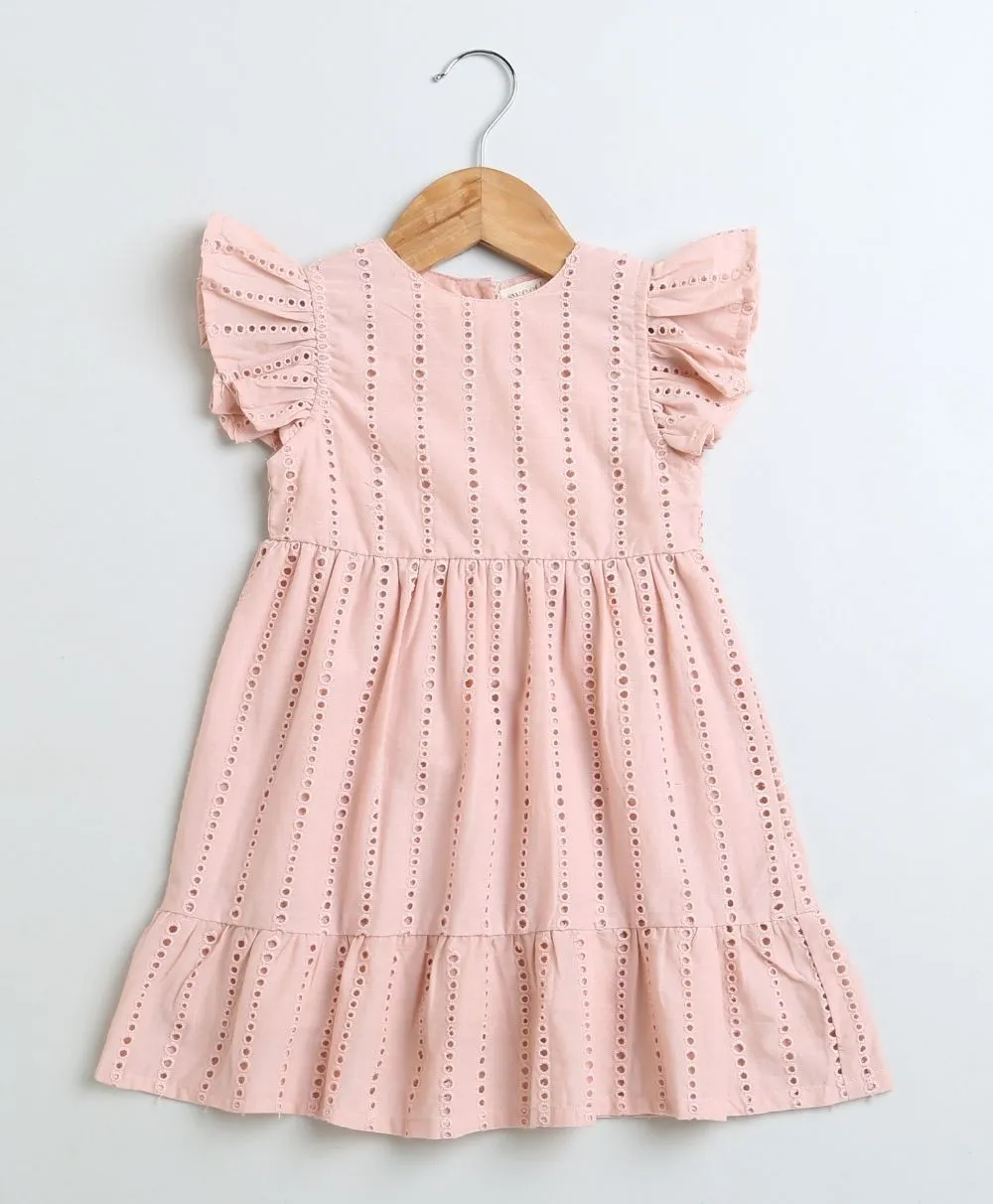 Sweetlime By AS Pastel Pink Schiffly Dress.