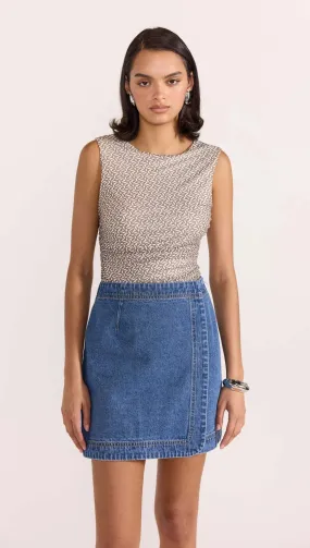 Tate Denim Wrap Skirt