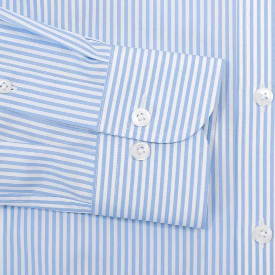 The Blue Regent 120s Poplin Stripe Custom Shirt