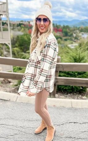 The Brown Taupe Plaid Tullis Shacket