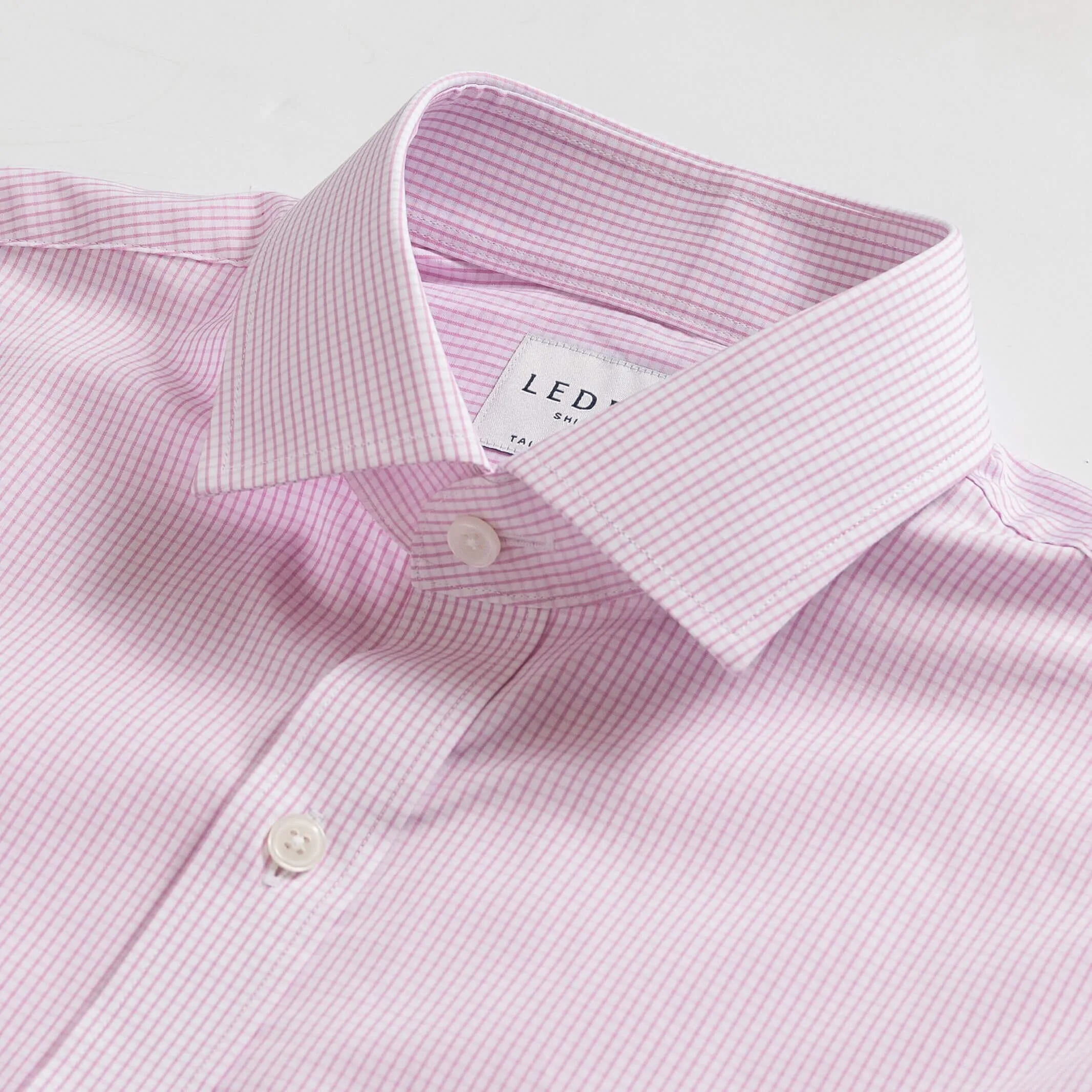 The Pink Mills Micro Check Dress Shirt