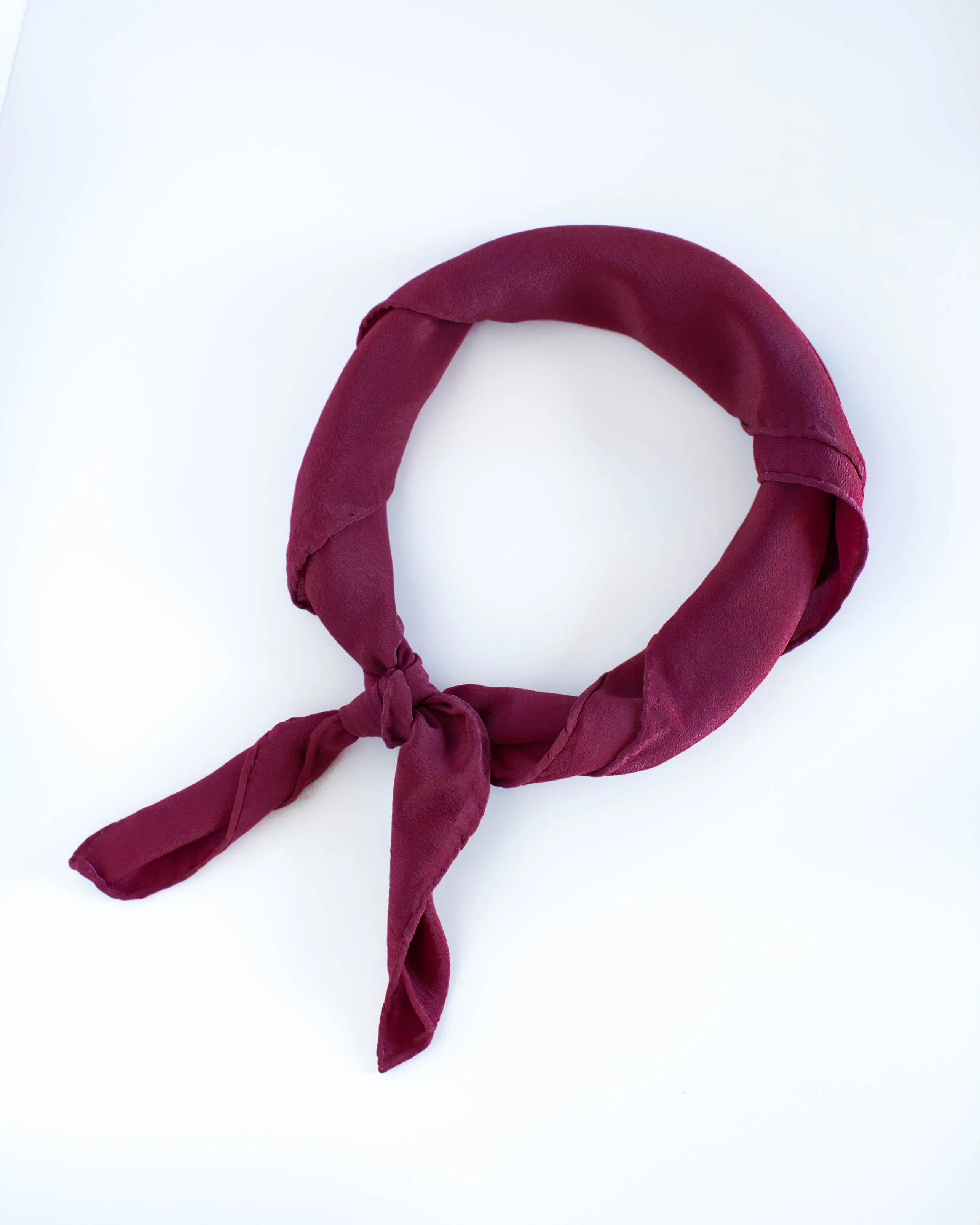 'The Scout' Washable Silk Scarf in Berry