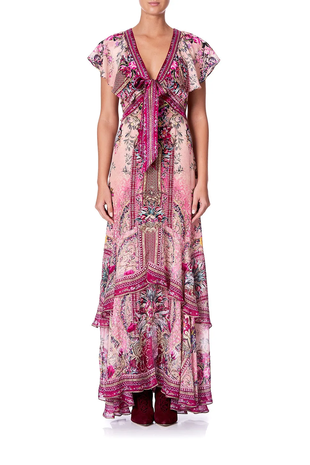 TIE FRONT MAXI WITH CF SPLIT LA BELLE