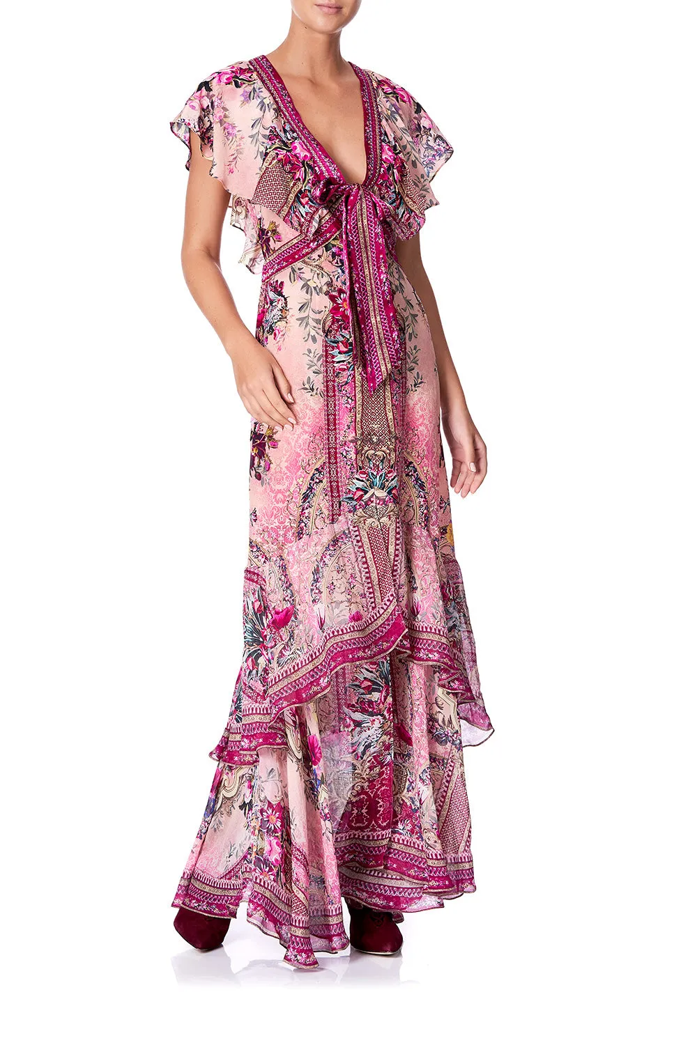 TIE FRONT MAXI WITH CF SPLIT LA BELLE