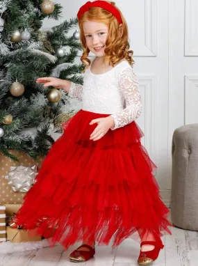 Time For Presents Tiered Tulle Gown