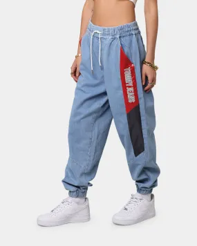 Tommy Jeans Women's High Rise Denim Joggers Fame Light Blue