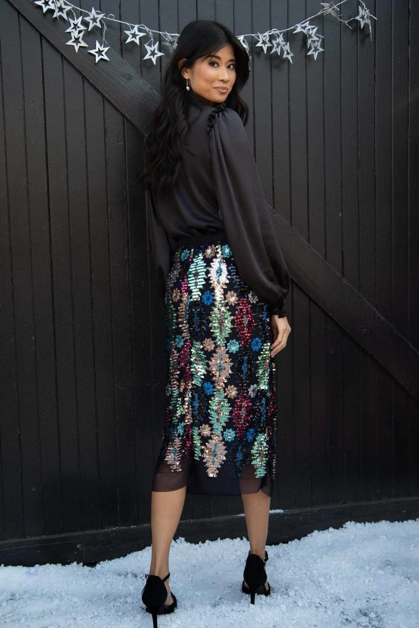 Tribal Shine Midi Skirt